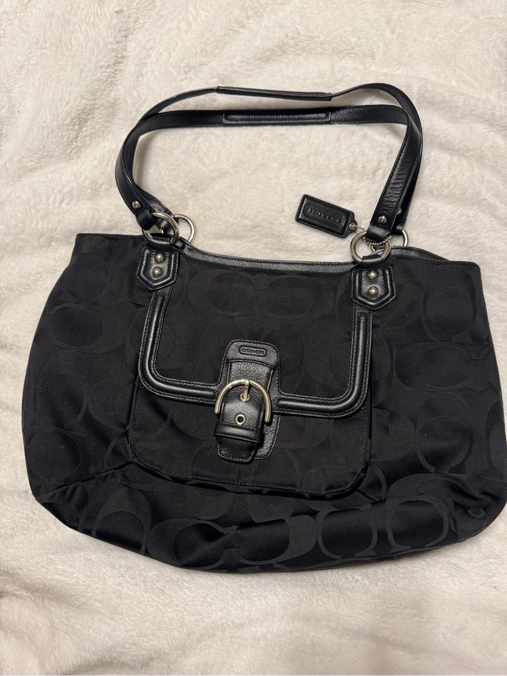 Vintage Coach Soho Signature Black Tote 10079 Y2K